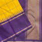Haldi Violet Kattam Korvai
Pure Kanchipuram Silk Saree – Bright Haldi Yellow Checks with Contrasting Violet Korvai Borders
Minimal zari lines for an elegant look
Grand violet pallu with delicate zari stripes, silk mark certified, ships in 2 weeks