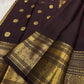 Plum Gold Zari Kanchipuram Saree