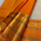 Champa Venpattu — Pure Kanchipuram Handloom Silk Saree
Ivory Champa Body • Marigold-Orange Zari Borders
Heirloom Silk · Temple-Ready Elegance