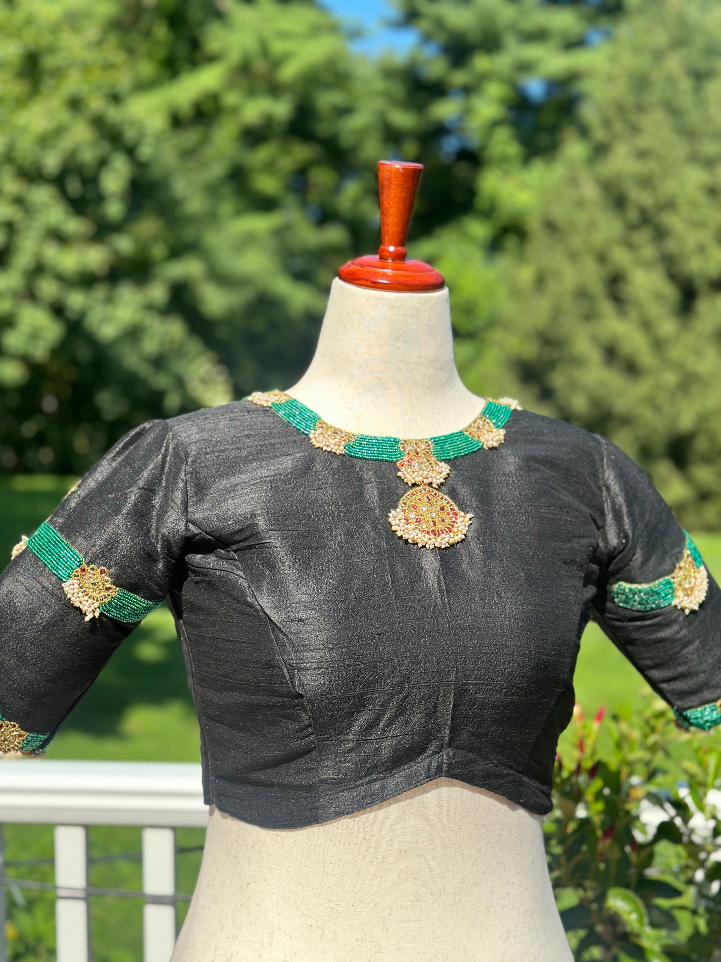 Jadau - Jade embroidered blouse