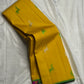 Silk Thread Deer Butta — Muted Yellow Pure Silk Kanchipuram Saree
Turmeric-yellow body with silver & parrot-green silk deer motifs · Rani-pink zari pallu with temple motifs · Green selvedge korvai border finish ✨
Silk Mark Certified ✅ | Fall & Pico Done ✅