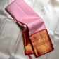Petal Flame ✨ – Pure Kanchipuram Silk Saree in Pastel Pink with Gold Zari Buttas
Korvai Contrast Red Border with Intricate Paisley & Floral Zari Weave
Grand Gold Zari Pallu with Traditional Brocade & Ornamental Motifs
Silk Mark Certified | Fall & Pico