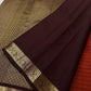 Terracotta Temple – Pure Kanchipuram Silk Saree
Brick red body with fine zari grid checks & golden buttas ✨
Deep coffee-maroon borders and grand diamond-jaal pallu in antique gold.