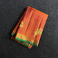 Rust Orange Yazhi Vairaoosi — Pure Silk Kanchipuram Saree
Rust orange body with fine vaira oosi lines and regal Yazhi zari motifs
Antique gold borders with green selvedge and grand brocade pallu ✨
Silk Mark Certified • Free USA Shipping • Ships in Two We