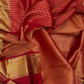 Tara – Red Kanchipuram Pure Silk Saree ✨
Woven with Pure 3G Zari buttas Throughout
Deep Roja-Red Body with Golden Zari Buttas
Broad 3G Zari Border with Traditional Weave
Silk Mark Certified | Free USA Shipping