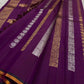 Lavanya– radiant purple Handwoven Kanchipuram Silk Saree in purple with Gold & Silver Zari, this deep purple Kanchipuram silk saree with intricate motifs in gold and silver zari, including Gandaberunda, parrots, elephants &lotuses as seen on Nita Ambani