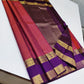 Crimson Amethyst – Pure Kanchipuram Silk Saree
Radiant crimson red body woven with delicate gold kattam checks at Iran buttas ✨
Paired with rich amethyst purple korvai borders in ornate zari
Grand brocade pallu Silk Mark Certified, delivery in 2 weeks