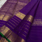 Kiran ✨ – Pure Kanchipuram Silk Saree
Regal Purple Body with Zari Kattam & Buttas
Classic Rettapet Border in Gold Zari Stripes
Intricate Heirloom-Inspired Zari Pallu
Accented with Contrast Green Selvedge Silk Mark Certified, delivery in 2 weeks