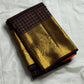 Mathura Layam — Pure Silk Kanchipuram Saree
Deep espresso brown with gold varisaipet checks & peacock zari border
Vermilion red vaira-kattam pallu | Silk Mark Certified | Ships in 2 Weeks | Free USA Shipping