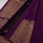 Svaroopam Violet
Regal Violet Kanchipuram Silk Saree
Antique Gold Zari-Woven Temple Grandeur