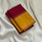 Kattam Kanthi — Pure Silk Kanchipuram Saree
Kalyana arakku body with mustard korvai borders, temple-reku edging & varisaipettu pallu in gold-ochre stripes.
Silk Mark Certified ✅ • Ships in Two Weeks 🚚 • Free Shipping within USA 🇺🇸
