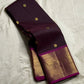 Jamun Purple Rani — Kanchipuram Pure Silk

Deep jamun-purple body with zari floral buttas

Rani-magenta korvai borders with elephant procession

Opulent brocade pallu with diamond jaal & circular medallions

Silk Mark Cert| Free Shipping within USA