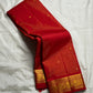 Vermillion Swarna Vairaoosi — Pure Kanchipuram Silk Saree
Vermillion red body with fine vairaoosi stripes, gold rosette buttas, and Gandaberunda borders in antique zari.
Silk Mark Certified • Free Shipping within USA • 2 weeks