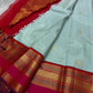 Sky Blue Vairaoosi — Pure Silk Kanchipuram Saree
Rani Pink Korvai Border & Red Brocade Pallu
Silk Mark Certified • Free USA Shipping • Ships in Two Weeks