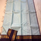 Neel Pushpa – Pure Kanchipuram Silk Saree
Pastel Powder Blue Vairaoosi Weave Body
Deep Violet Korvai Border with Zari Medallions
Antique Gold Zari Brocade Pallu, Diamond Jaal

Silk Mark Certified, delivery in 2 weeks