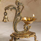 Pure bras oil lamp / diya - peacock on pedestal ( Pair )