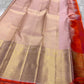 Lalima 🌸 – Bud Pink Pure Silk Saree
Featuring Large Ornate Floral Motifs Woven in 3g Pure Zari ✨
Adai Madam Floral & Vine Borders with Majestic Baavanji & peacock motif Layers 🌿 🦚
Finished with a Crimson-Orange Selvedge for Stunning Contrast 🔥