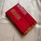 Lavanya– Vermillion Red Handwoven Kanchipuram Silk Saree in red with Gold & Silver Zari, this deep red Kanchipuram silk saree with intricate motifs in gold and silver zari, including Gandaberunda, parrots, elephants &lotuses as seen on Nita Ambani