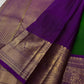 Green Amethyst Grove — Pure Silk Kanchipuram Saree
Emerald-Green Body with Gold Buttas & Royal-Purple Elephant Zari Border ✨
Silk Mark Certified • Free USA Shipping • ships in 2 weeks