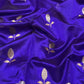 Pure silk Chanderi handloom striking purple shot indigo sona roopa silver gold butti saree