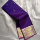 Shubra — Pure Silk Kanchipuram Saree
Royal Purple with Gold Buttas & Silver-White Tissue Border ✨
Silk Mark Certified • Fall & Pico Done • Free USA Shipping • Ships in Two Weeks ✅