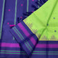 Meadow Green Thazampoo Reku — Pure Silk Kanchipuram Saree
Vibrant meadow-green body with floral buttas & contrast indigo pallu 🌿
Korvai weave with thazampoo reku (petal) motif & magenta borders ✨
Silk Mark Certified • Free Shipping within USA •