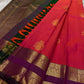 Rani Kalash – Pure Silk Kanchipuram Saree
Vibrant Rani Pink Body with Kalash Zari Buttas ✨
Deep Plum Korvai Borders in Lustrous Gold Weave
Grand Antique-Gold Brocade Pallu with Temple Elegance
Silk Mark Certified | ships in 2 weeks