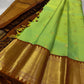 ✨ Cardamom and lime green  Shot Butta — Pure Silk Kanchipuram Saree ✨
Arakku Korvai Border
Antique Gold Brocade Pallu with Temple Reku Weave
Silk Mark Certified ✅ • Fall & Pico Done ✅
Free USA Shipping 🇺🇸 • Ships in 1 Week 🪔