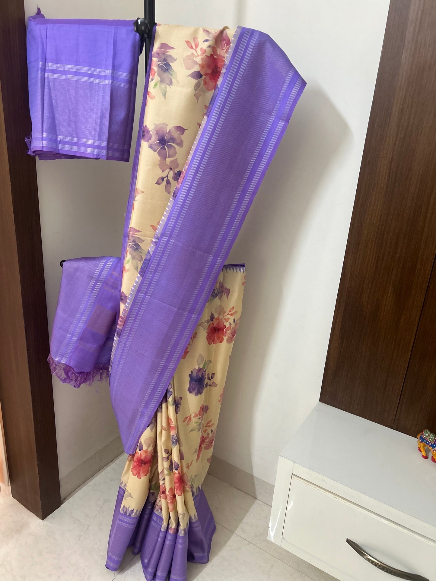 Pure Kanchipuram digital printed Silk sarees silk mark certified