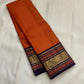 Kesari Annapakshi Chakram
Pure Kanchipuram Silk Saree – Vibrant Kesari Orange Body with Gold Zari Chakram Buttas
Deep Purple Korvai Borders with Majestic Annapakshi & Floral Motifs
Grand Purple Zari Pallu. Silk mark certified , ships in 2 weeks