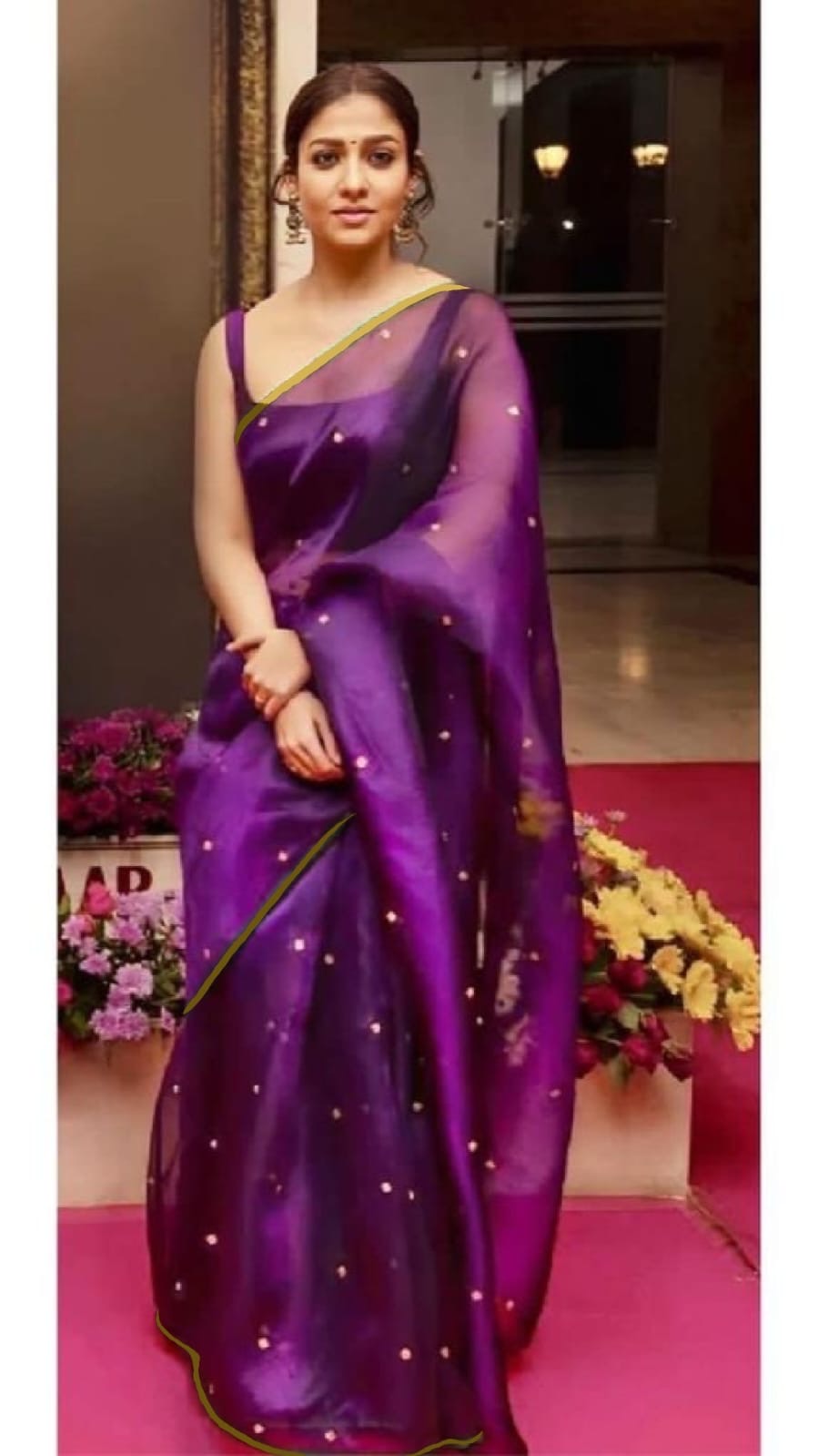 Pure silk Chanderi saree