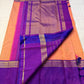Sunset Veldhari — Pure Silk Kanchipuram Saree
Apricot-orange body with gold zari varisai lines and deep violet korvai borders ✨
Silk Mark Certified ✅ • Ships in 1 Week ✅ • Free Shipping within USA 🇺🇸