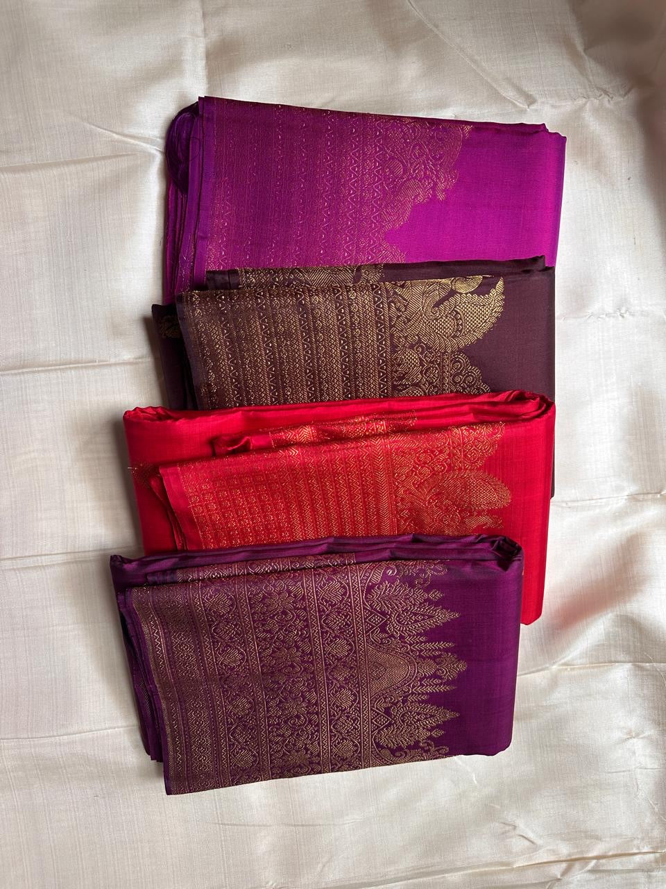 Svaroopam Vibrant Purple
Magenta-Purple Kanchipuram Silk Saree
Fine Zari Buttas & Ornate Heritage Border