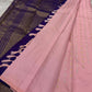 Gulabi Sonarupa — Blush Pink Pure Kanchipuram Silk Saree ✨
Gold–Silver Buttas with Contrast Violet Brocade Pallu 💜
Silk Mark Certified • Free Shipping within USA • Ships in Two Weeks