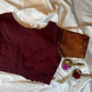 Maroon Narayanpet blouse