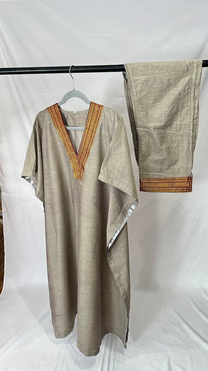 Silk cotton kaftan sets