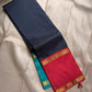 Yamini – Navy Blue Pure Silk Kanchipuram Saree with Ganga Jamuna rettapet Zari Borders
Bold and elegant, Yamini is a handwoven pure silk saree featuring a rich navy blue body with subtle thread detailing, beautiful seer Pallu