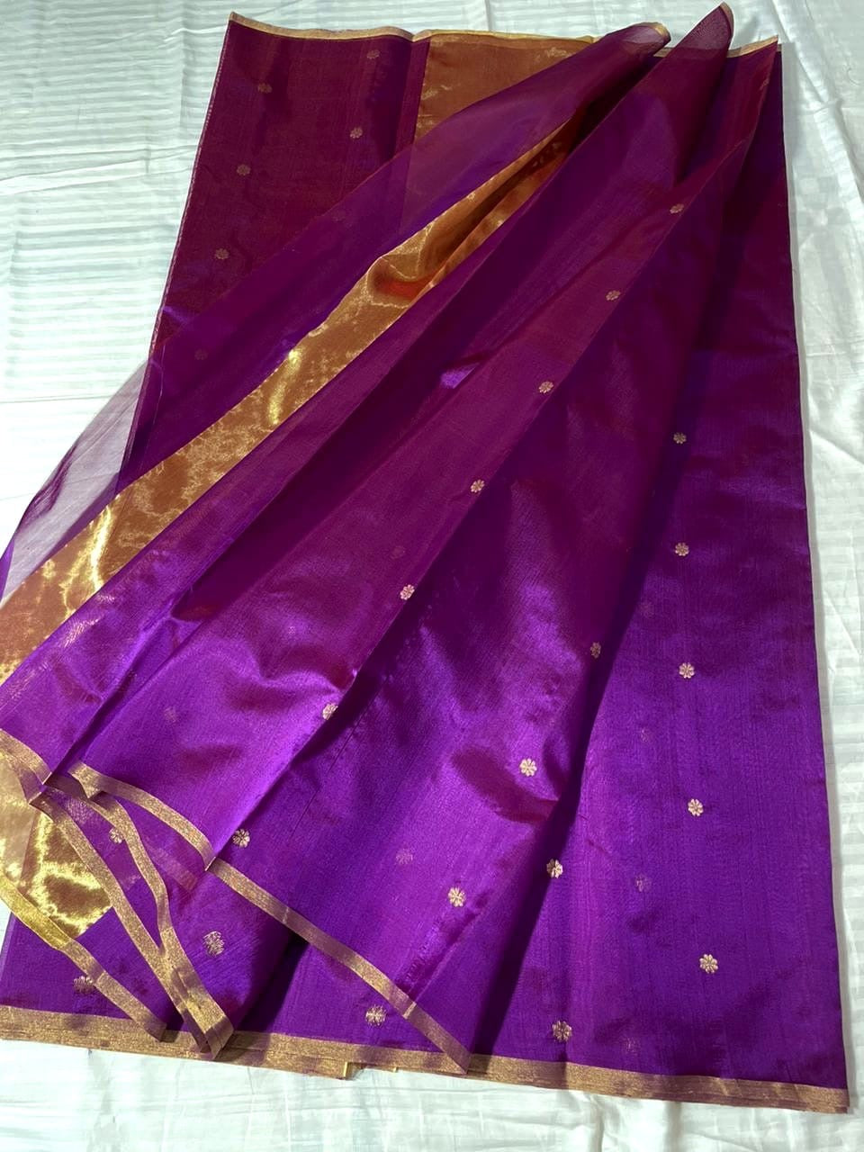 Pure silk Chanderi saree