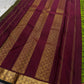 Varnam – Leaf Green Pure Kanchipuram Silk Saree with Gold Zari Buttas, Trellis Design Arakku Border, and Contrast Maroon Zari Pallu