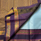 Neel Pushpa – Pure Kanchipuram Silk Saree
Pastel Powder Blue Vairaoosi Weave Body
Deep Violet Korvai Border with Zari Medallions
Antique Gold Zari Brocade Pallu, Diamond Jaal

Silk Mark Certified, delivery in 2 weeks
