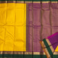 Amrita Pallavi — Kanchipuram Pure Silk

Marigold Yellow Body with Gold Zari Buttas ✨

Deep Bottle-Green Korvai Borders with Paisley Zari & Violet Selvedge

Regal Purple Pallu with Diamond Jaal and Leaf Columns 🌸

Silk Mark Certified | Free USA Shipping |