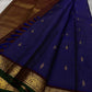 Midnight Oosikattam ✨ – Pure Kanchipuram Silk Saree
Deep Midnight Blue Body in Oosi Zari Kattam with Leaf Buttas
Maroon Korvai Border with Green Selvedge & Elephant Motifs
Opulent Maroon Pallu with Intricate Gold Zari Brocade
Silk Mark Certified |