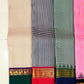 Podi Kattam Emerald Pillar Moggu – Pure Kanchipuram Silk Saree
Seafoam–Ice Blue Micro Checks with Korvai Emerald Green Border
Neelam Blue Panel & Gold Zari pillayar Moggu Motifs
Rich Emerald Zari-Striped Pallu | silk mark certified Saree ships in two week