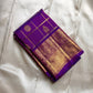Leelavati Kattam
Amethyst Purple Kanchipuram Silk Saree
Zari-Woven Checks with Elephant Procession Border