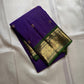 Hari Priya ✨ – Pure Kanchipuram Silk Saree
Royal Purple Body with Delicate Gold Zari stripes 
Emerald Green Korvai Contrast Border with Intricate Zari Weave
Grand Emerald Green Brocade Pallu with Traditional Motifs
Silk Mark Certified | Fall & Pico |