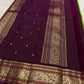 Kili Pachai Green Pure Silk Kanjivaram Peacock Butta Saree with Plum Zari Border – view 4