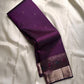 Vibha plum - A Deep Plum Pure Kanchipuram Silk Saree Blending the Grandeur of South Indian Weaving with Paithani-Inspired Floral Zari Borders and a Lustrous Rose Gold zari Pallu