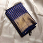 Tara – Royal Blue Kanchipuram Pure Silk Saree with shimmering Blue silk and Zari woven Mayil Motifs
The bold Baavanji border and exquisite chevron pallu add grandeur! Pure silk zari stunner