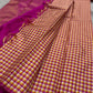 Mutyam – Handwoven Borderless Kanchipuram Pure Silk Saree with Traditional Paalum Pazhamum Baby Checks or kasa kasa kattamDual Contrast Green & Pink Selvedges, and a Subtle Zari Woven Pallu, silk mark certified, ships in two weeks