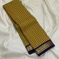 Forest Blossom Kattam — Pure Silk Kanchipuram Saree
Parrot-green, rani-pink & haldi-yellow kattam checks
Deep navy korvai borders with antique gold zari vines
Rich navy zari-striped pallu with tasseled edges
Silk Mark Cert • Free USA Shipping 1 week